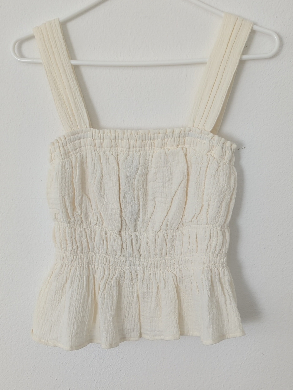 Steve Madden Ivory Cream Peplum Top